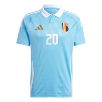 Maglia Calcio Belgio Lois Openda #20 Seconda Divisa Europei 2024 Manica Corta